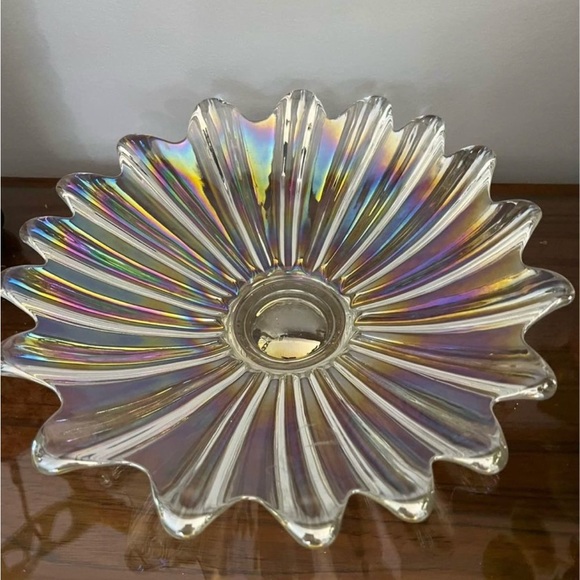 Vintage Federal Glass Co. Celestial Iridescent Petal Bowls - TWO included - Picture 2 of 9
